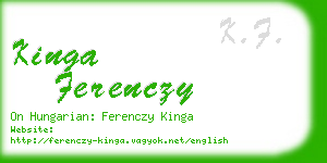 kinga ferenczy business card